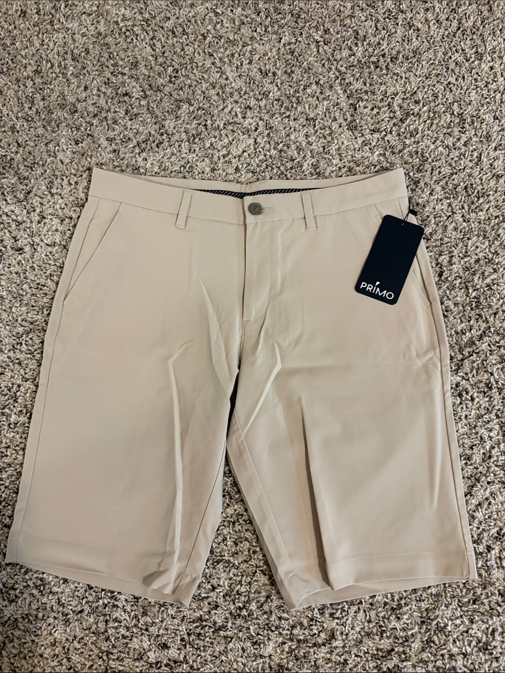Men's Primo Golf Slim Fit Khaki Shorts